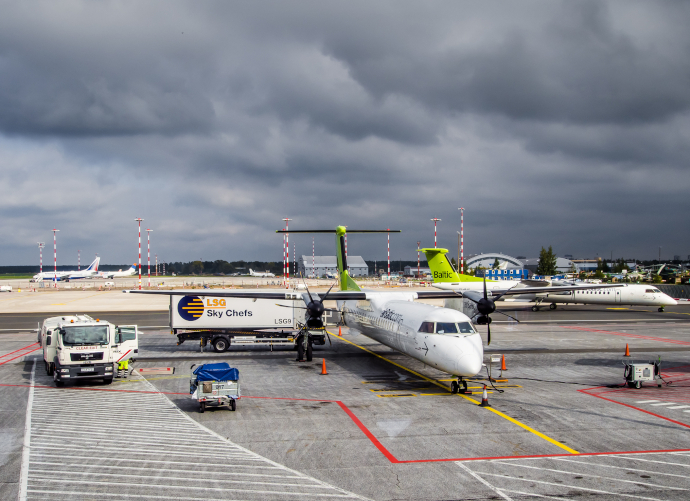 Riga International Airport is a hub for AirBaltic. 